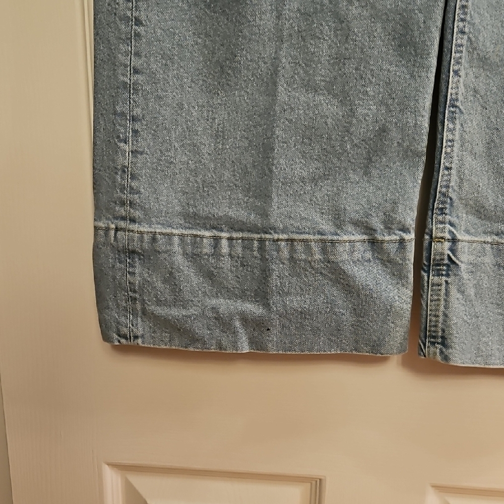 H&M Sky Blue Denim Cropped Wide Leg Jean - Picture 3 of 8